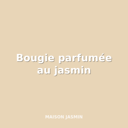 Jasmine scented candle