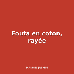 Fouta en coton, rayée