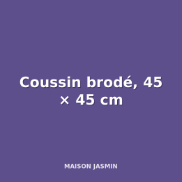 Coussin brodé, 45 × 45 cm